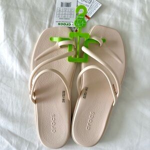 CROCS Miami Toe Loop Light Pink Sandals W7